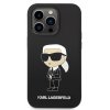 Karl Lagerfeld Liquid Silicone Ikonik NFT Zadní Kryt pro iPhone 15 Pro Max Black