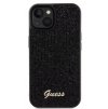 Guess PU Square Mirror Script Logo Zadní Kryt pro iPhone 15 Black