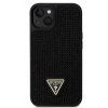 Guess Rhinestones Triangle Metal Logo Kryt pro iPhone 15 Black