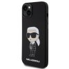 Karl Lagerfeld Liquid Silicone Ikonik NFT Zadní Kryt pro iPhone 15 Plus Black1