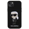 Karl Lagerfeld Liquid Silicone Ikonik NFT Zadní Kryt pro iPhone 15 Plus Black