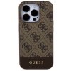 Guess PU 4G Stripe MagSafe Zadní Kryt pro iPhone 15 Pro Brown