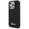 Guess PU Square Mirror Script Logo Zadní Kryt pro iPhone 15 Pro Black1