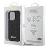 Guess PU Square Mirror Script Logo Zadní Kryt pro iPhone 15 Pro Black2