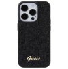 Guess PU Square Mirror Script Logo Zadní Kryt pro iPhone 15 Pro Black