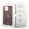 Guess PU 4G Metal Logo Zadní Kryt pro iPhone 15 Pro Max Brown2