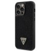 Guess Rhinestones Triangle Metal Logo Kryt pro iPhone 15 Pro Max Black1