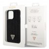 Guess Rhinestones Triangle Metal Logo Kryt pro iPhone 15 Pro Max Black2