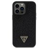 Guess Rhinestones Triangle Metal Logo Kryt pro iPhone 15 Pro Max Black