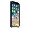 Kryt na mobil Apple Leather Case pro iPhone Xs Max Půlnočně modrý2