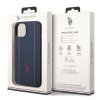 U.S. Polo PU Leather Stitched Lines Zadní Kryt pro iPhone 14 Plus Navy2
