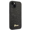 Guess PC:TPU Glitter Flakes Metal Logo Zadní Kryt pro iPhone 14 Black1