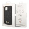 Guess PC:TPU Glitter Flakes Metal Logo Zadní Kryt pro iPhone 14 Black2