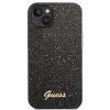 Guess PC:TPU Glitter Flakes Metal Logo Zadní Kryt pro iPhone 14 Black