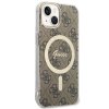 Guess IML 4G MagSafe Zadní Kryt pro iPhone 14 Brown1