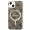 Guess IML 4G MagSafe Zadní Kryt pro iPhone 14 Brown
