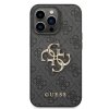 Guess PU 4G Metal Logo Zadní Kryt pro iPhone 14 Pro Grey