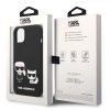 Karl Lagerfeld and Choupette Liquid Silicone Zadní Kryt pro iPhone 14 Plus Black2
