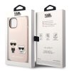 Karl Lagerfeld and Choupette Liquid Silicone Zadní Kryt pro iPhone 14 Plus Pink2