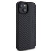 AMG PC:TPU Carbon Effect and Leather Stripe Magsafe Zadní Kryt pro iPhone 15 Black1
