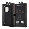 AMG PC:TPU Carbon Effect and Leather Stripe Magsafe Zadní Kryt pro iPhone 15 Pro Black2