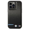 BMW M PU Carbon Blue Line Zadní Kryt pro iPhone 14 Pro Max Black