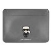 Karl Lagerfeld Saffiano Ikonik Computer Sleeve 16%22 Silver