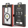 Ferrari Ring Stand MagSafe Zadní Kryt pro iPhone 15 Pro Transparent:Black Outline2