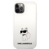Karl Lagerfeld Liquid Silicone Choupette NFT Zadní Kryt pro iPhone 12:12 Pro White1