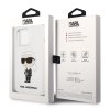 Karl Lagerfeld Liquid Silicone Ikonik NFT Zadní Kryt pro iPhone 13 Pro White2