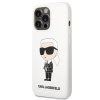 Karl Lagerfeld Liquid Silicone Ikonik NFT Zadní Kryt pro iPhone 13 Pro White