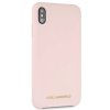 Karl Lagerfeld Gold Logo Silicone Case iPhone XS Max pískově růžový