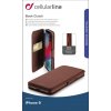Pouzdro typu kniha CellularLine Book Clutch pro Apple iPhone XR, hnědé