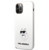 Karl Lagerfeld Liquid Silicone Choupette NFT Zadní Kryt pro iPhone 12:12 Pro White