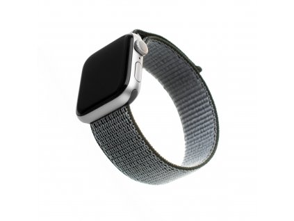 Nylonový remienok FIXED Nylon Strap pre Apple Watch 42mm/41mm/40mm/38mm, olivový