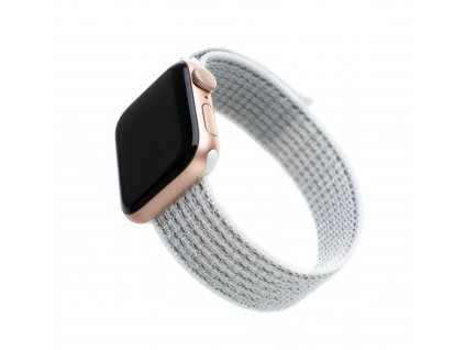 Nylonový řemínek FIXED Nylon Strap pro Apple Watch 41mm/ 40mm/ 38mm, bílý