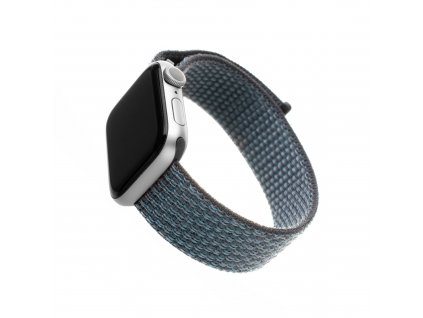 Nylonový řemínek FIXED Nylon Strap pro Apple Watch 49mm/ Watch 45mm/ Watch 44mm/ Watch 42mm, temně šedý