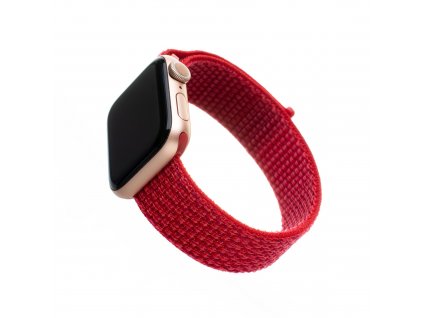 Nylonový řemínek FIXED Nylon Strap pro Apple Watch 41mm/ 40mm/ 38mm, červený