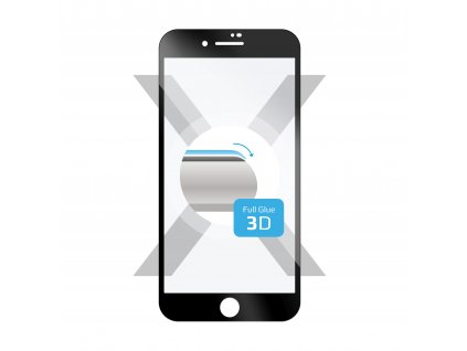 Ochranné tvrzené sklo FIXED 3D Full-Cover pre Apple iPhone 7 Plus/8 Plus, s lepením cez celý displej, čierne, 0.33 mm