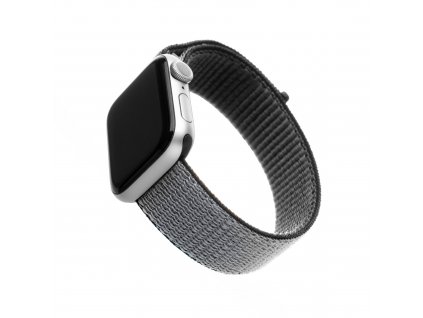 Nylonový řemínek FIXED Nylon Strap pro Apple Watch 41mm/ 40mm/ 38mm, šedý