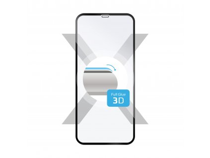 Ochranné tvrzené sklo FIXED 3D Full-Cover pro Apple iPhone XS Max/11 Pro Max, s lepením přes celý displej, černé