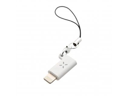 Fixed Redukce Link pro nabíjení a datový přenos z microUSB na Lightning, bílá