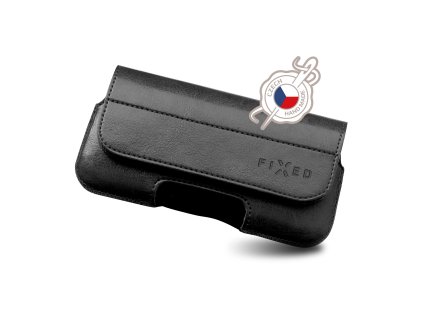 Horizontálne puzdro FIXED Sarif so zatváraním, PU koža, veľkosť 4XL+, čierne