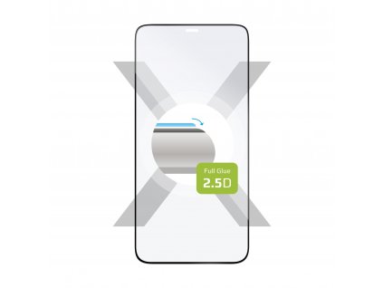 Ochranné tvrzené sklo FIXED Full-Cover pro Apple iPhone 12 mini, lepení přes celý displej, černé