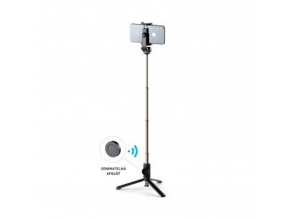 Fixed Selfie stick s tripodem Snap Lite a bezdrátovou spouští, černý