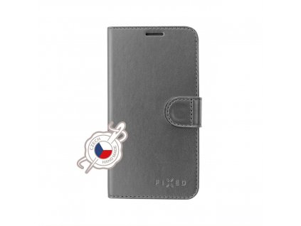 Púzdro typu kniha FIXED FIT Shine pre Apple iPhone 13 Pro, antracitové