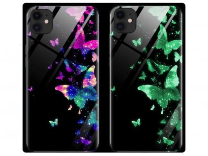 Butterfly luminous kryt so svietiacim ornamentom pre Apple iPhone 12