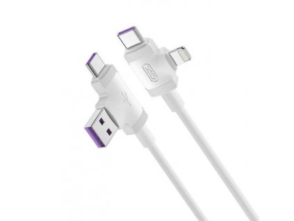 cable xo nb237 4in1 usb usb c lightning usb c 10 m 3a white 2