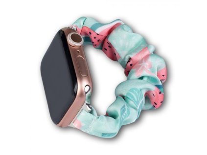 Textilní natahovací řemínek pro Apple Watch 42mm/44mm/45mm/46mm/49mm, vodní meloun