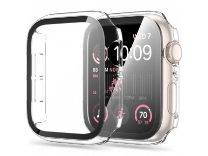 Tech-Protect Defense 360 pouzdro s ochranným sklom na Apple Watch 45mm, číre